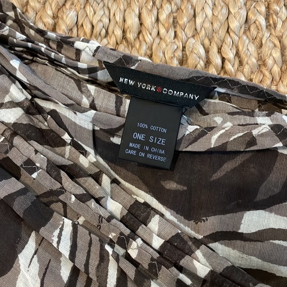 New York & Company Zebra Print Scarf/Wrap - Picture 3 of 5